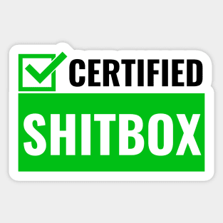 Certified Shitbox - Green Checkbox Design Sticker